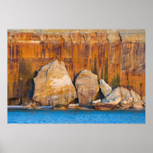 Rocks, Pictured Rocks Nat'l Lakeshore, Michigan Poster