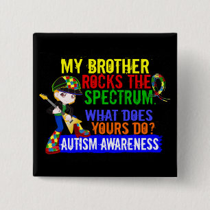 Rocks Spectrum Autism 2 Inch Square Button