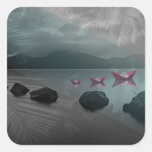 Rocks Square Sticker (Front)