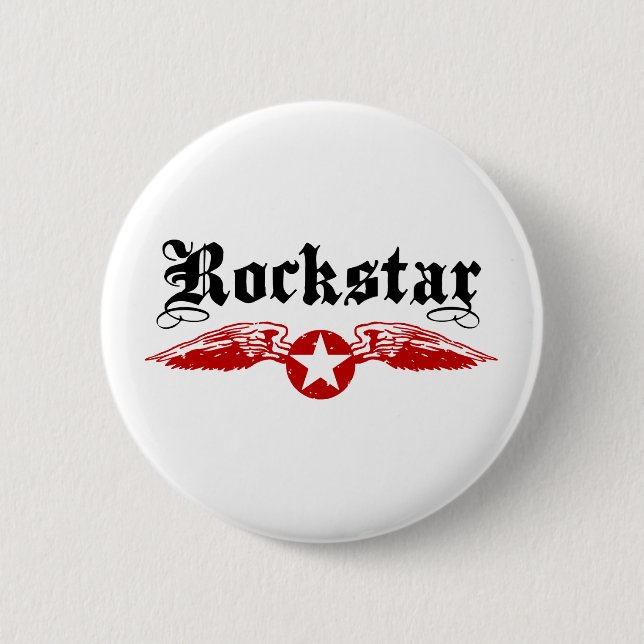 Rockstar 2 Inch Round Button (Front)