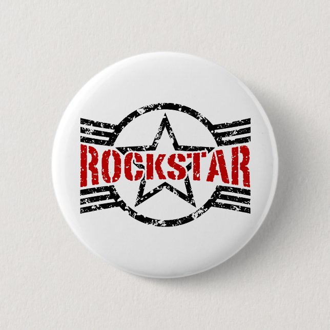 Rockstar 2 Inch Round Button (Front)