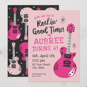 Rockstar Anniversaire Invitation