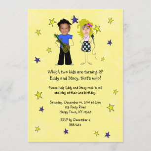 Rockstar Birthday Party Photo Impose Invitation