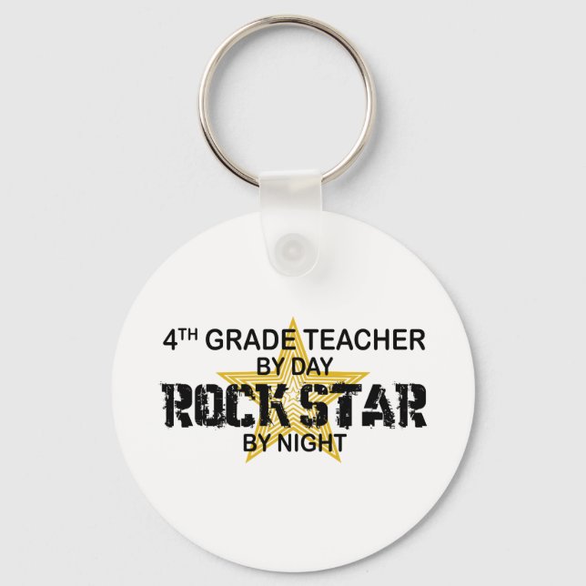 Rockstar by Night - 4th Grade Keychain (Front)