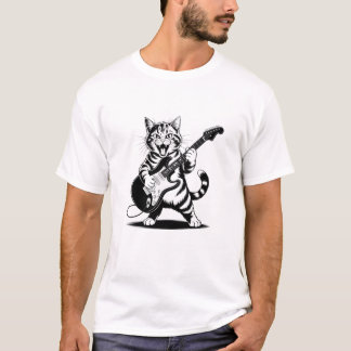 Rockstar Cat Guitar Solo – Funny Music Lover Gift T-Shirt