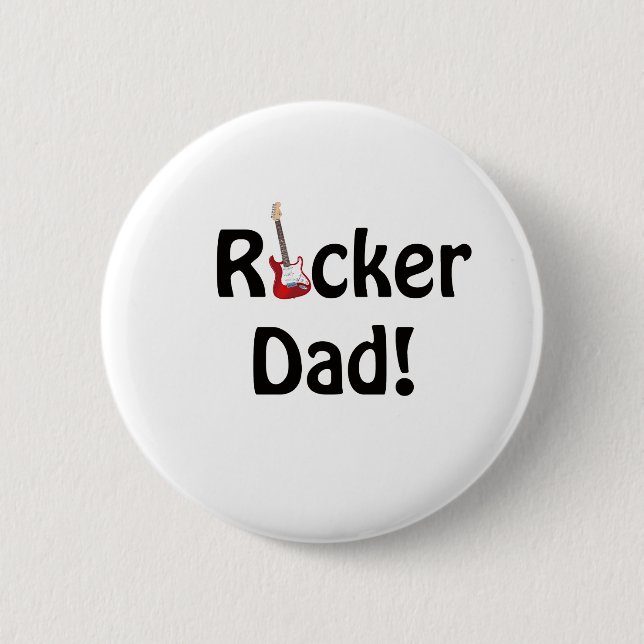 Rockstar Dad 2 Inch Round Button (Front)