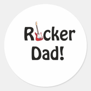 Rockstar Dad Classic Round Sticker