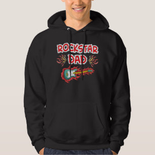 Rockstar Dad Electric Guitar Rock Fan Father's Day Hoodie