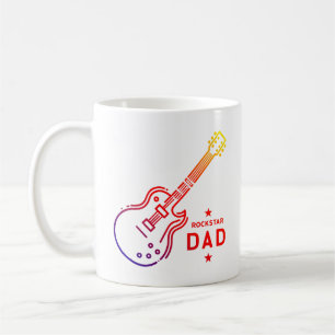 Rockstar Dad Guitar Coffee Mug