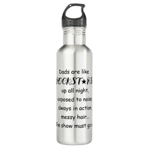 rockstar daddy, funny new dad gift, 710 ml water bottle