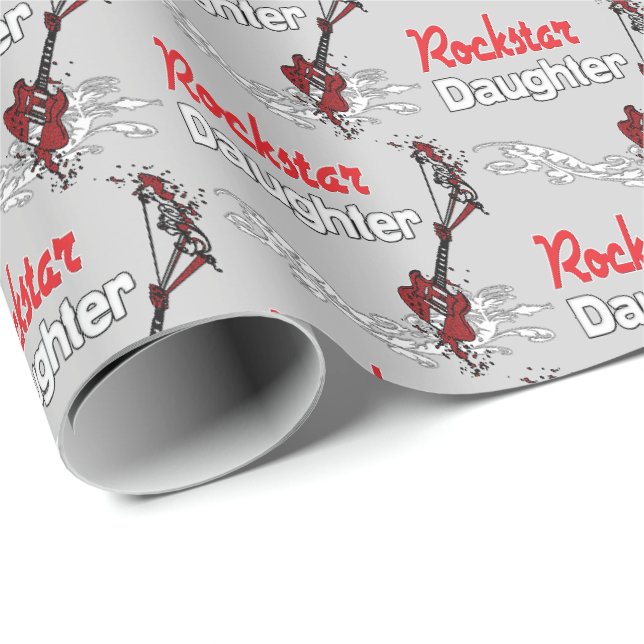 Rockstar Daughter Wrapping Paper (Roll Corner)