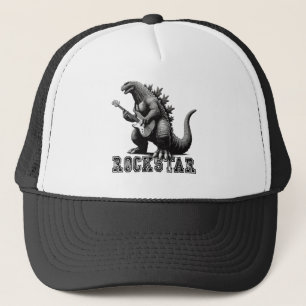Rockstar dinosaur dragon trucker hat