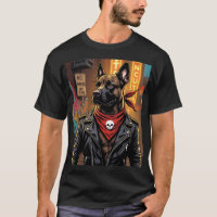 Rockstar Dog T-Shirt – Cool Biker Dog with Leather