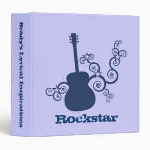 Rockstar Guitar Binder, Dark Blue Binder