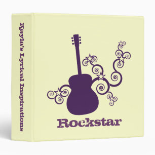 Rockstar Guitar Binder, Purple Binder