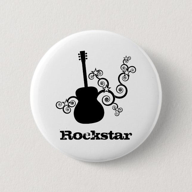 Rockstar Guitar Button (Front)
