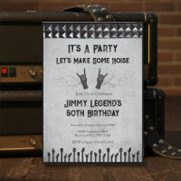 Rockstar Guitarist Birthday Party Invitation