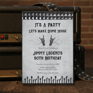 Rockstar Guitarist Birthday Party Invitation