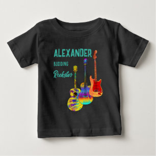 rockstar guitarist colourful guitars baby T-Shirt