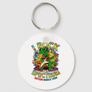 Rockstar I Rock The Spectrum Autism Awareness Tour Keychain