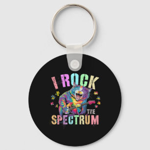 Rockstar I Rock The Spectrum Autism Mom Motivation Keychain