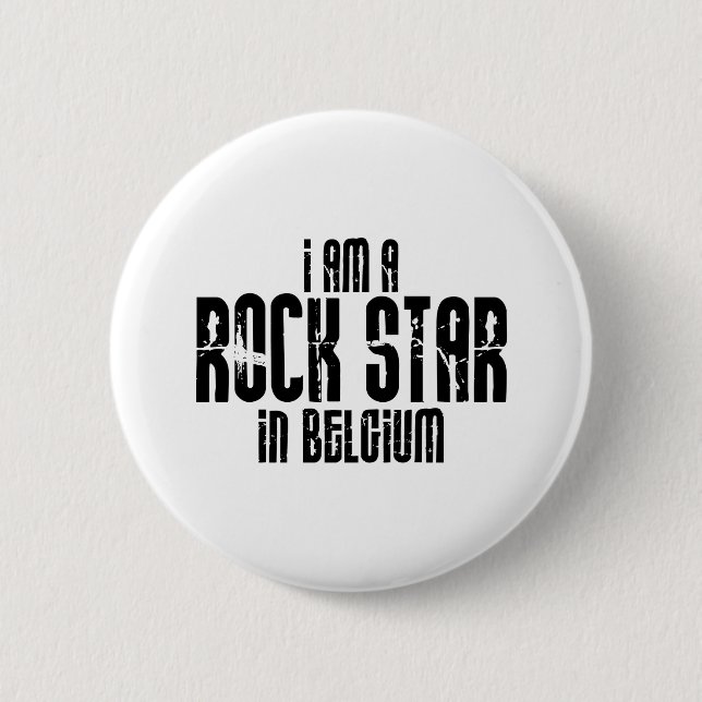 Rockstar In Belgium 2 Inch Round Button (Front)