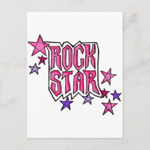 RockStar in PInk Postcard