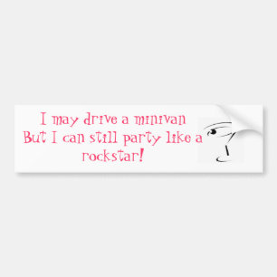 Rockstar Minivan Bumper Sticker