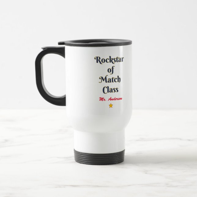 Rockstar of match class travel mug (Left)