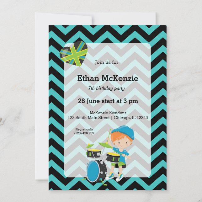 Rockstar party invitation (Front)