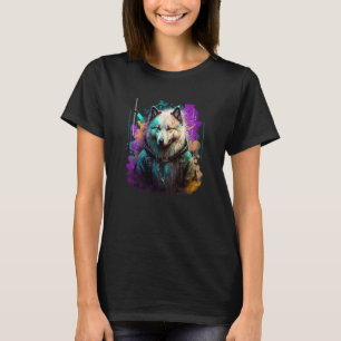 Rockstar portrait Samoyed T-Shirt