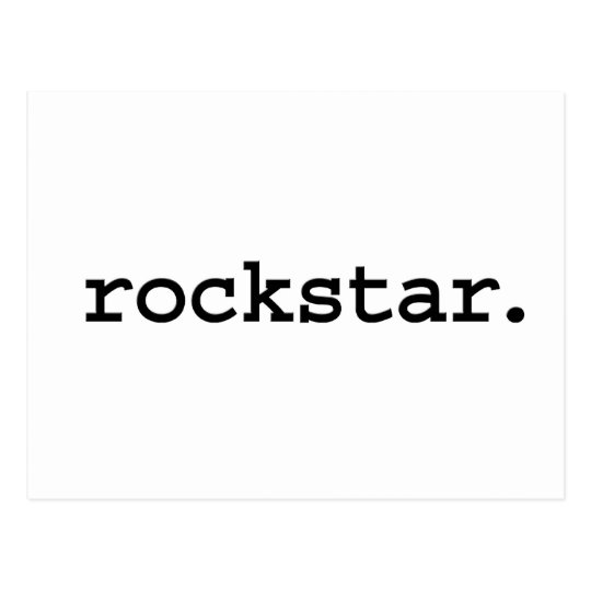 rockstar. postcard