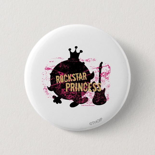 Rockstar Princess 2 Inch Round Button (Front)