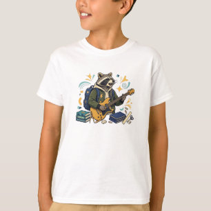 Rockstar Raccoon Student - Cool Back To School T-Shirt