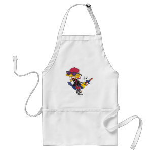 Rockstar Roadrunner Bird Playing Guitar Standard Apron
