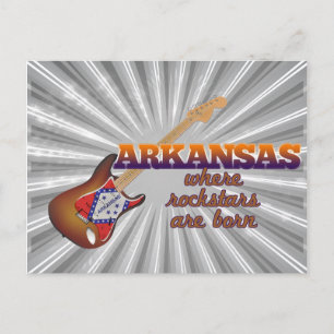 Rockstars are born in Arkansas Postcard