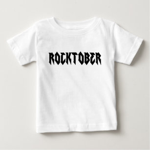 Rocktober Rock Music Black Print Baby T-Shirt