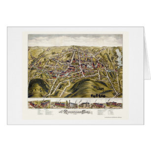 Rockville, carte panoramique de CT - 1877