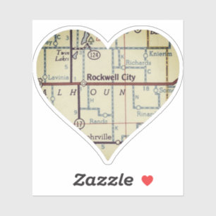 Rockwell City Iowa Vintage Map