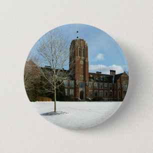 Rockwell in Winter at Grove City College 2 Inch Round Button