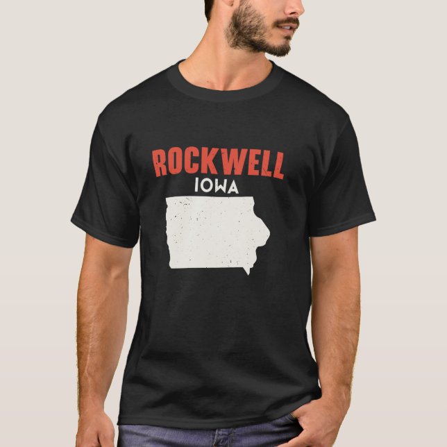 Rockwell Iowa USA State America Travel Iowan  T-Shirt (Front)