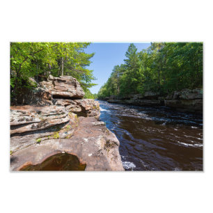 rocky banks and forests at banning photo print