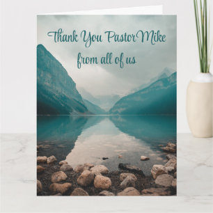 Rocky Beach Pastor Appreciation From Congregation Thank You Card