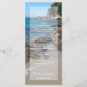 Rocky Beach Wedding Menu