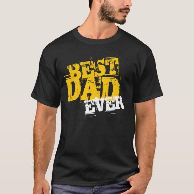 Rocky Best Dad Ever - Fun Fonts T-Shirt (Front)
