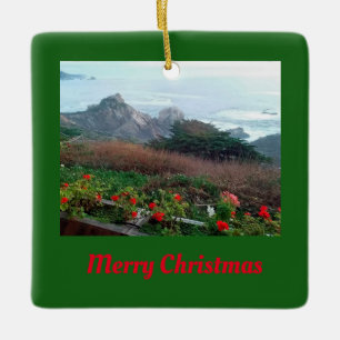 Rocky California Coast Rocky Point Ceramic Ornament