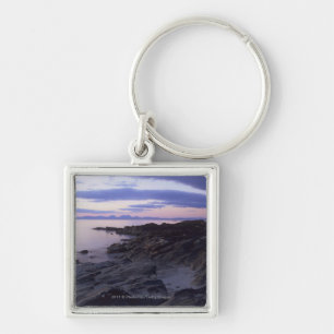 Rocky Coast at Sunset in Kintyre, Argyll, Scotland Keychain