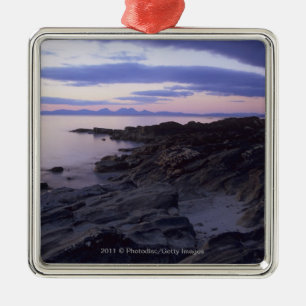 Rocky Coast at Sunset in Kintyre, Argyll, Scotland Metal Ornament