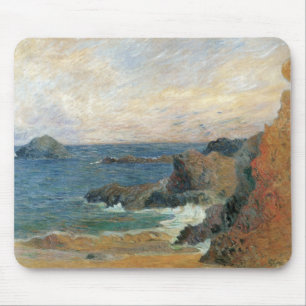 Rocky Coast by Paul Gauguin, Vintage Impressionism Mouse Pad