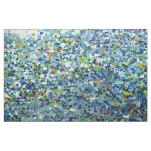 'Rocky Coast' Dotted Sea Modern Fabric Navy Juul